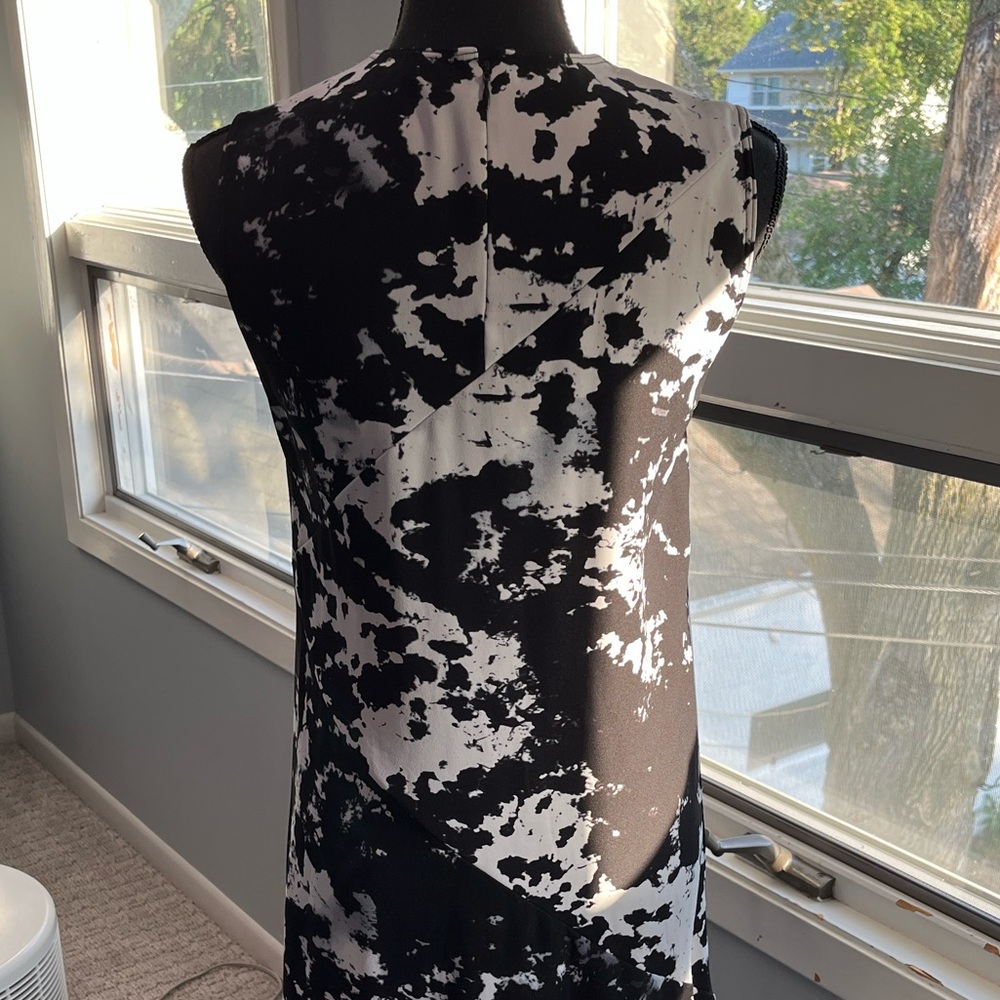 Victor Alfaro Black and White Abstract Long Dress Sz S - Picture 5 of 5